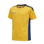 HUMMEL hmlAUTHENTIC KIDS POLY JERSEY S/S Yellow and blue | Handbolaunpas