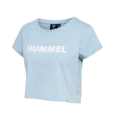 HUMMEL hmlLEGACY WOMAN CROPPED T SHIRT Azul Claro  | Handbolaunpas
