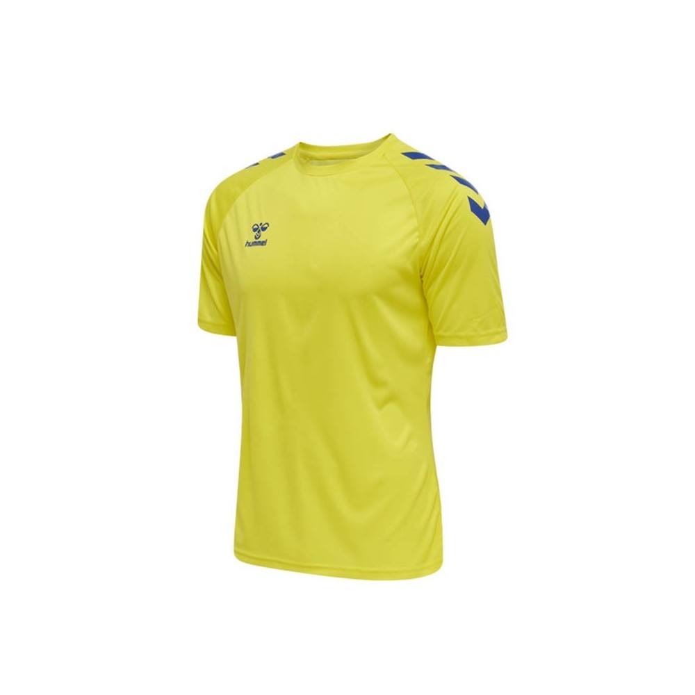 Camiseta  manga corta HUMMEL hmlCORE XK CORE amarillo y azul | Handbolaunpas