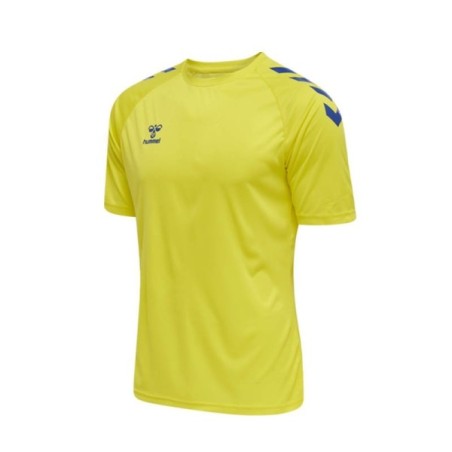 T-shirt manga curta HUMMEL hmlCORE XK CORE amarelo e azul | Handbolaunpas