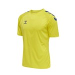 T-shirt manga curta HUMMEL hmlCORE XK CORE amarelo e azul | Handbolaunpas