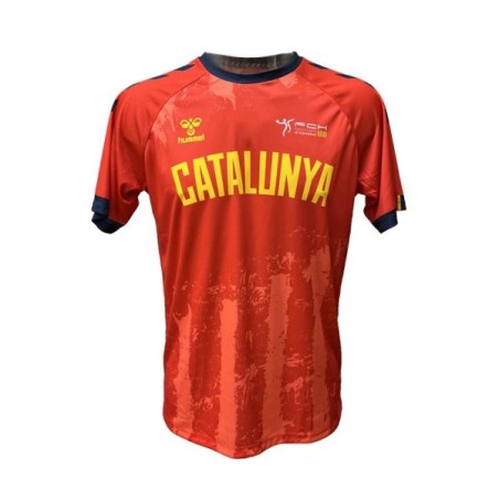 Camiseta Hummel FED CAT KID 24 Rojo | Handbolaunpas