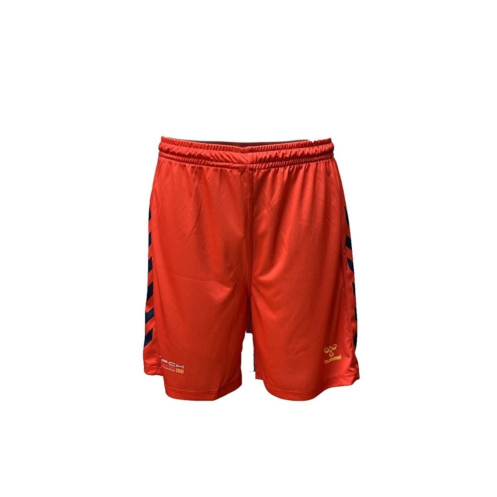 Pantalo curt Hummel FED CAT BM KID 24 Vermell | Handbolaunpas