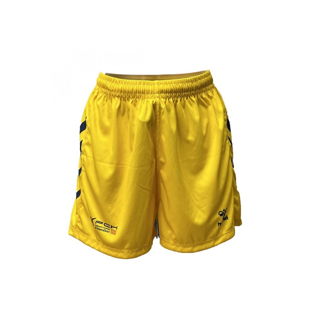 PantalÃ³ curt Hummel FED CAT W 24 Groc | Handbolaunpas