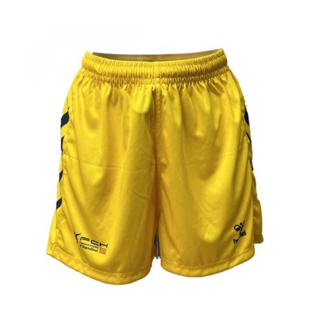 Pantalon corto Hummel FED CAT W 24 Amarillo | Handbolaunpas