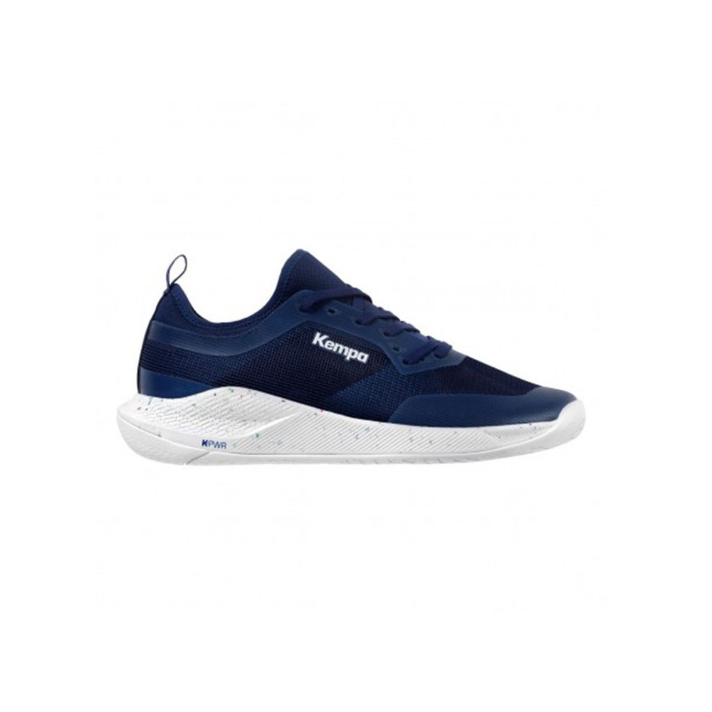 Sapatilhas KEMPA KOURTFLY azul e branco | Handbolaunpas