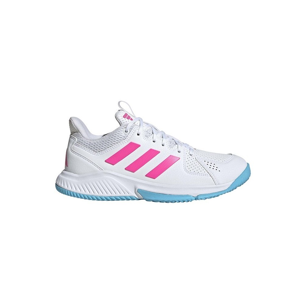 Adidas Courtflight Blanco, Rosa y Azul - Zapatillas | Handbolaunpas