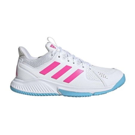 Adidas Courtflight Blanco, Rosa y Azul - Zapatillas | Handbolaunpas