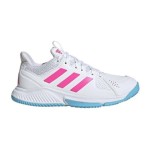 Adidas Courtflight White, Pink & Blue - Shoes | Handbolaunpas