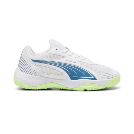 Sapatilhas infantil PUMA SOLARFLASH III Jr branco e azul | Handbolaunpas