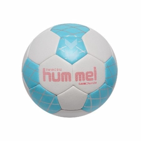 Hummel HMLClassic Energizer HB Ball White, Light Blue, and Silver | Handbolaunpas