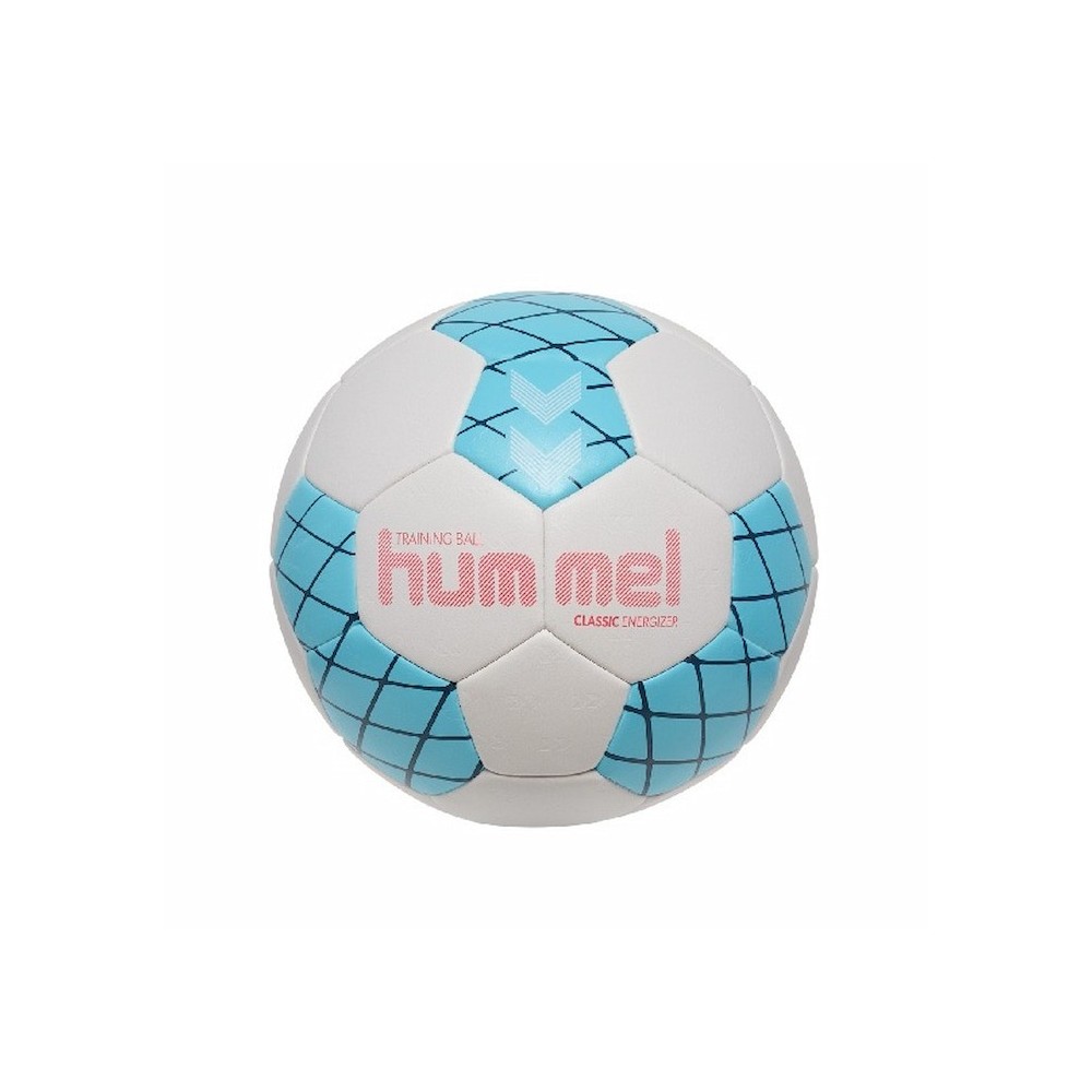 Pilota Hummel HMLClassic Energizer HB blanc, blau cel i blau | Handbolaunpas