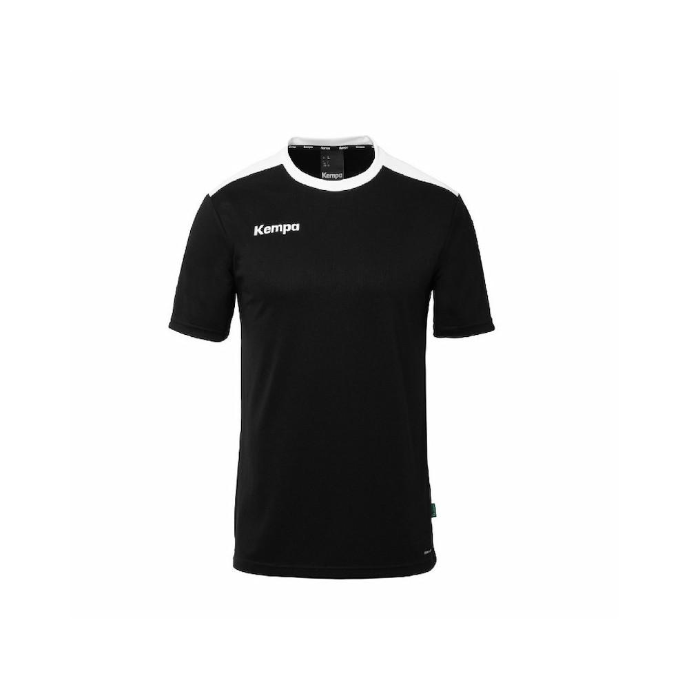 Camiseta KEMPA EMOTION 27 negra y blanca | Handbolaunpas