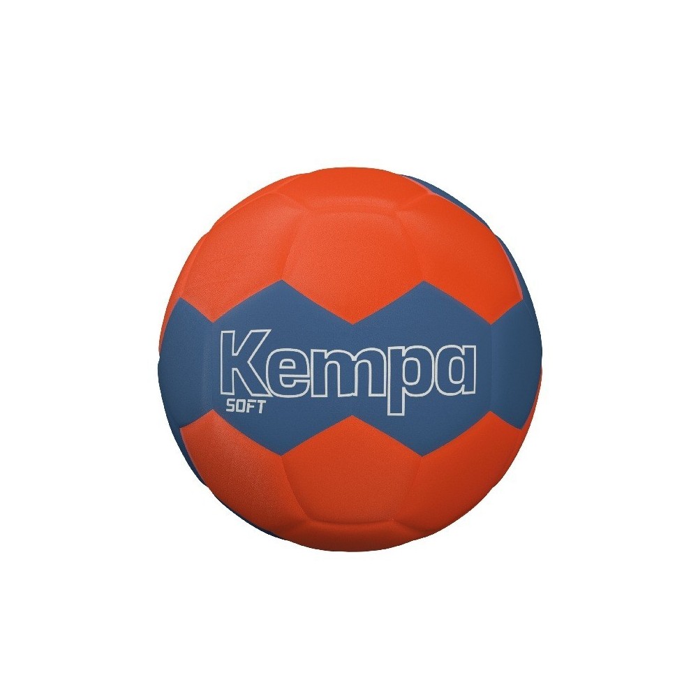 Pilota d'handbol KEMPA SOFT gris gel i vermell fluor | Handbolaunpas