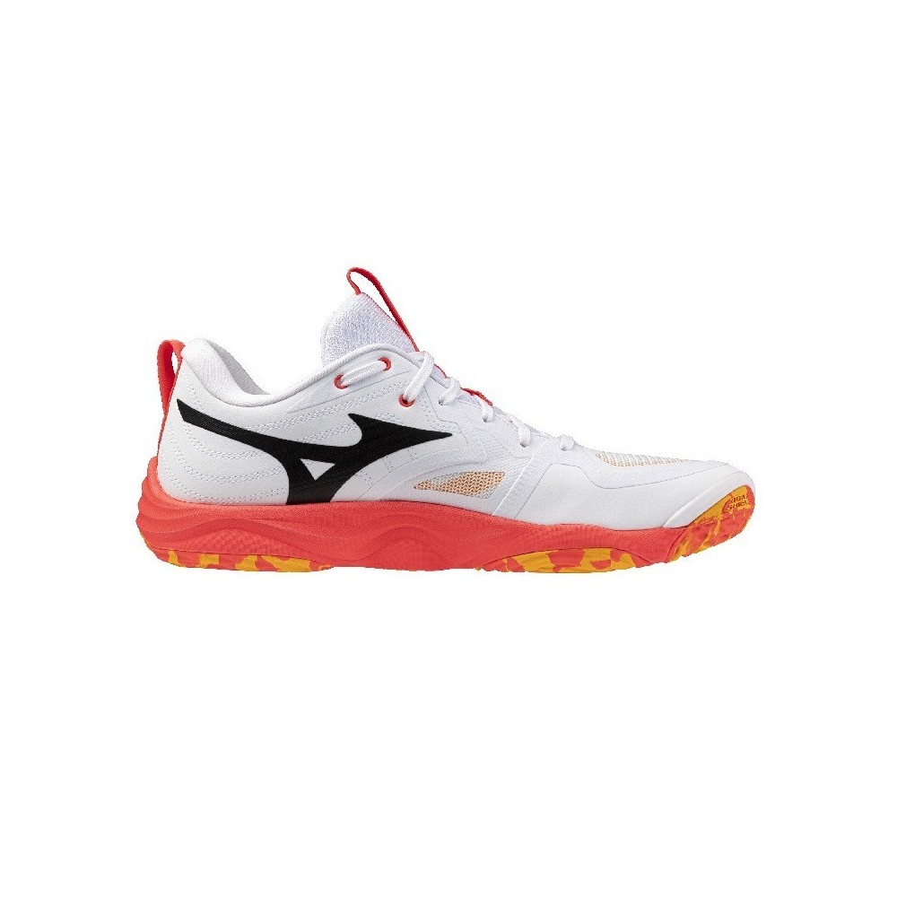 Sabatilles MIZUNO WAVE MOMENTUM ELITE Blanc i Taronja | Handbolaunpas
