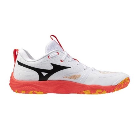 Sabatilles MIZUNO WAVE MOMENTUM ELITE Blanc i Taronja | Handbolaunpas