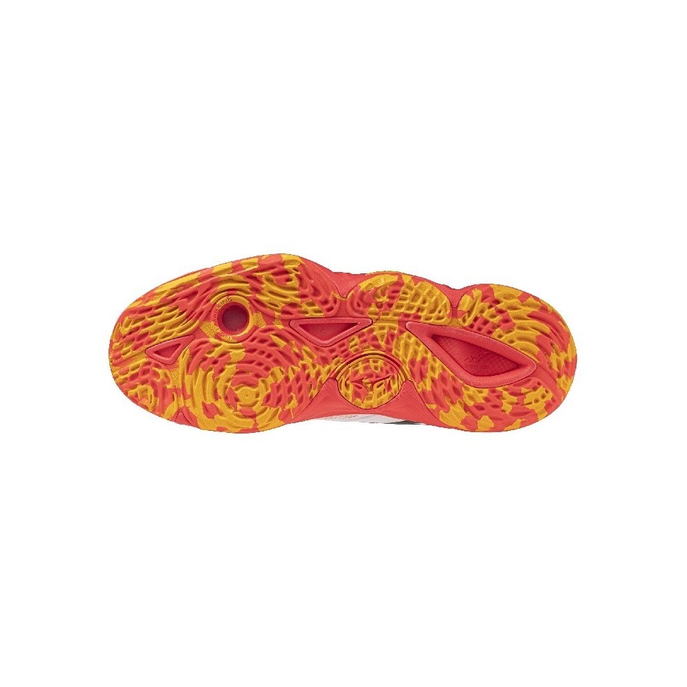 MIZUNO WAVE MOMENTUM ELITE White and Orange shoes | Handbolaunpas