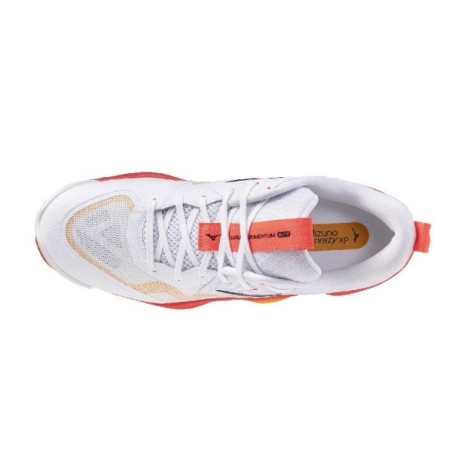 Sabatilles MIZUNO WAVE MOMENTUM ELITE Blanc i Taronja | Handbolaunpas