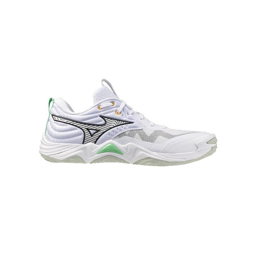 Sapatilhas MIZUNO WAVE MOMENTUM ELITE Branco e Preto | Handbolaunpas