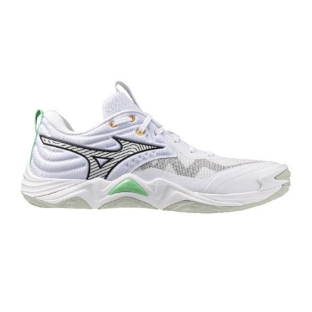 Zapatillas MIZUNO WAVE MOMENTUM ELITE Blanco y Negro | Handbolaunpas