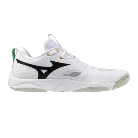 Sapatilhas MIZUNO WAVE MOMENTUM ELITE Branco e Preto | Handbolaunpas