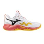 Zapatillas MIZUNO WAVE MOMENTUM PRO Blanco y Naranja | Handbolaunpas