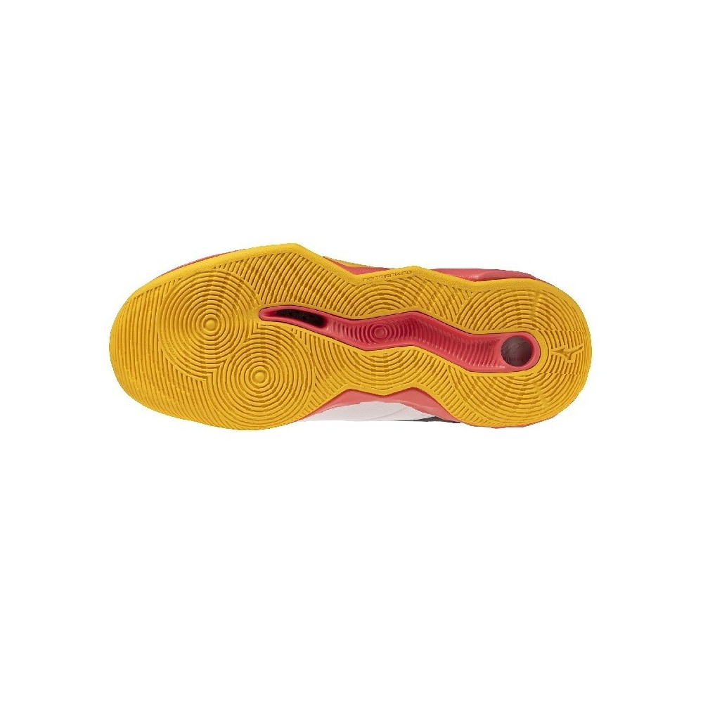 Sapatilhas MIZUNO WAVE MOMENTUM PRO Branco e Laranja | Handbolaunpas