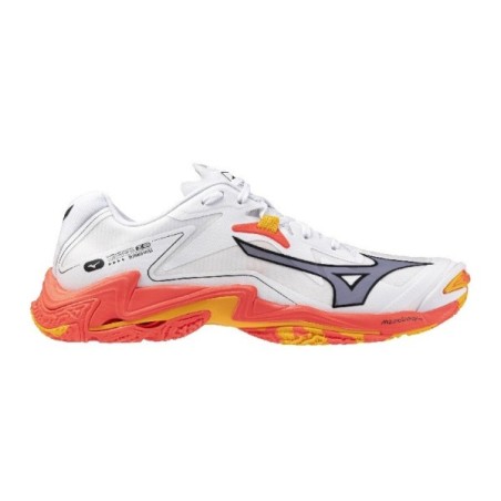 Zapatillas MIZUNO WAVE LIGHTNING Z8 Blanco y Naranja | Handbolaunpas