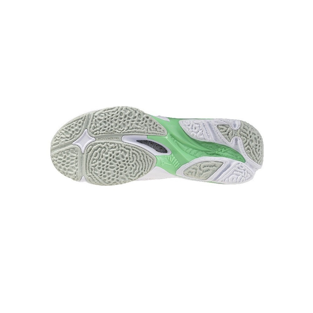 Zapatillas MIZUNO WAVE LIGHTNING Z8 Blanco y Verde | Handbolaunpas