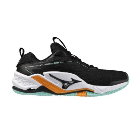 Mizuno Wave Stealth Neo 2 Black White Shoes | Handbolaunpas
