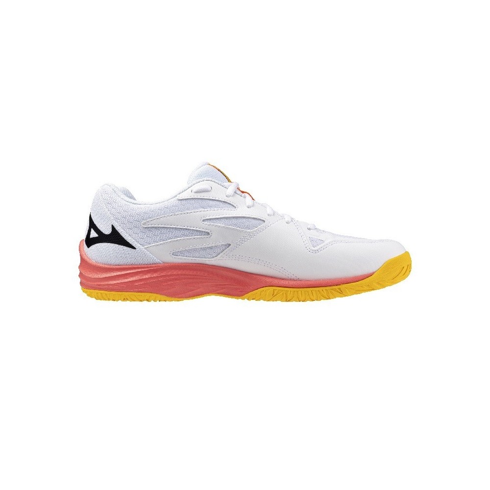 Zapatillas MIZUNO WAVE THUNDER BLADE Z Blanco y Naranja | Handbolaunpas