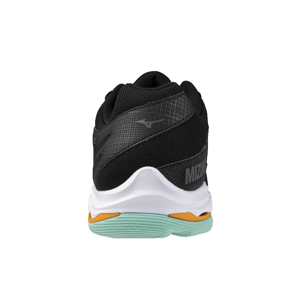 MIZUNO WAVE VOLTAGE 2 Black and Orange shoes | Handbolaunpas