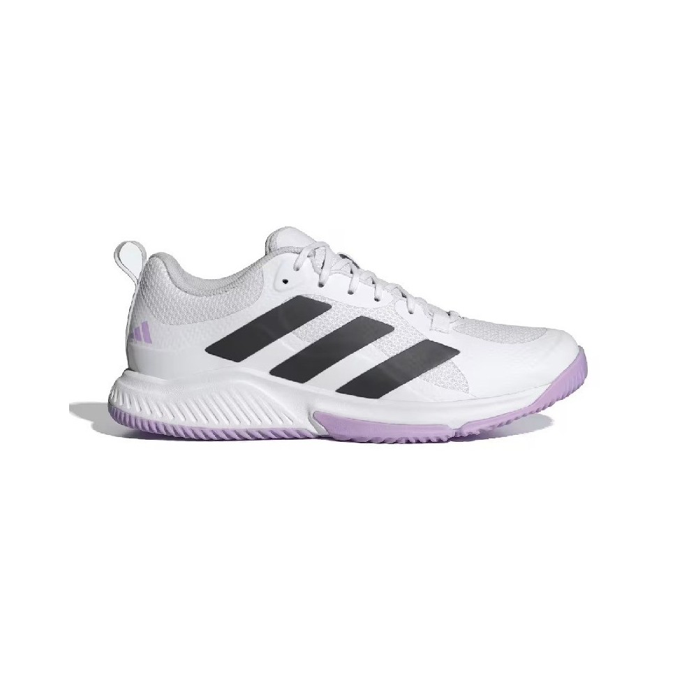 Adidas CourtTeam 2.0 White Black Lilac Shoes | Handbolaunpas
