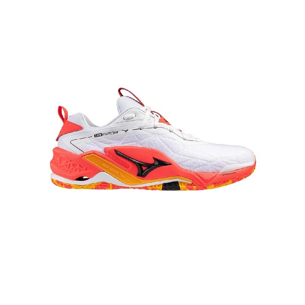 Mizuno Wave Stealth Neo 2 White Orange Shoes | Handbolaunpas