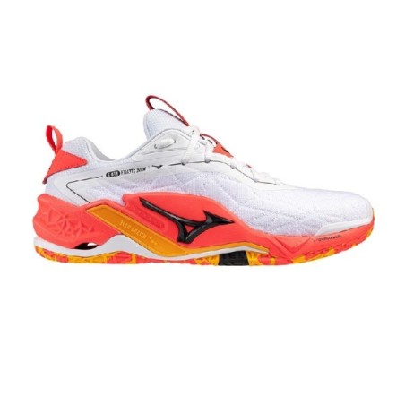Sabatilles Mizuno Wave Stealth Neo 2 Blanca Taronja | Handbolaunpas