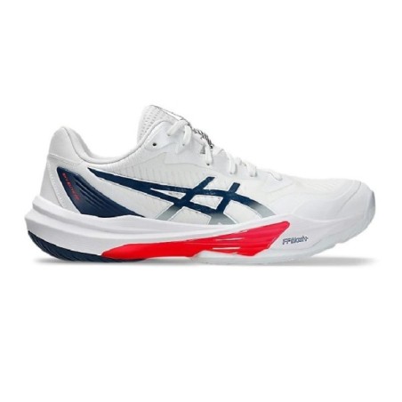 ASICS SKY ELITE FF 3 blanca, azul y rojo | Handbolaunpas