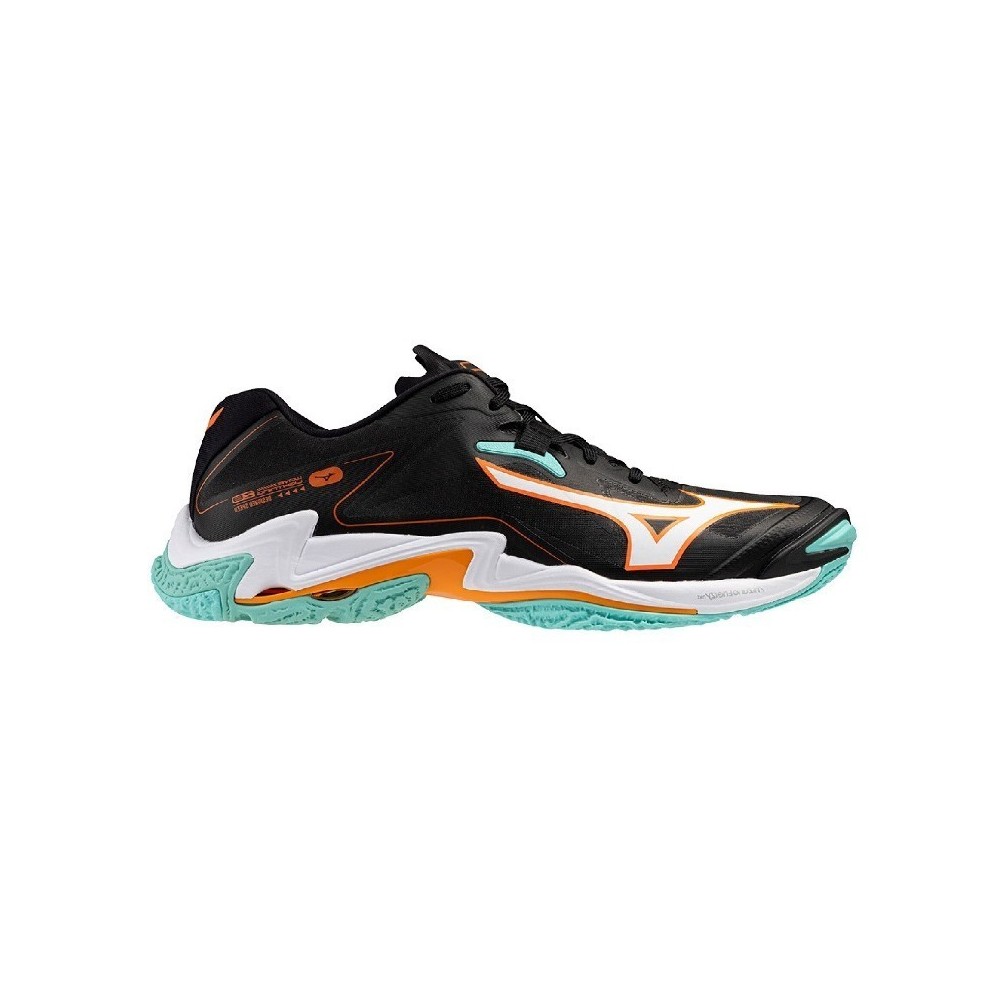 MIZUNO WAVE LIGHTNING Z8 Black and Orange shoes | Handbolaunpas