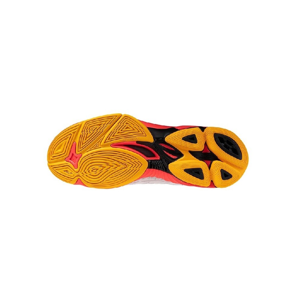 Sabatilles MIZUNO WAVE VOLTAGE 2 Blanc i Taronja | Handbolaunpas