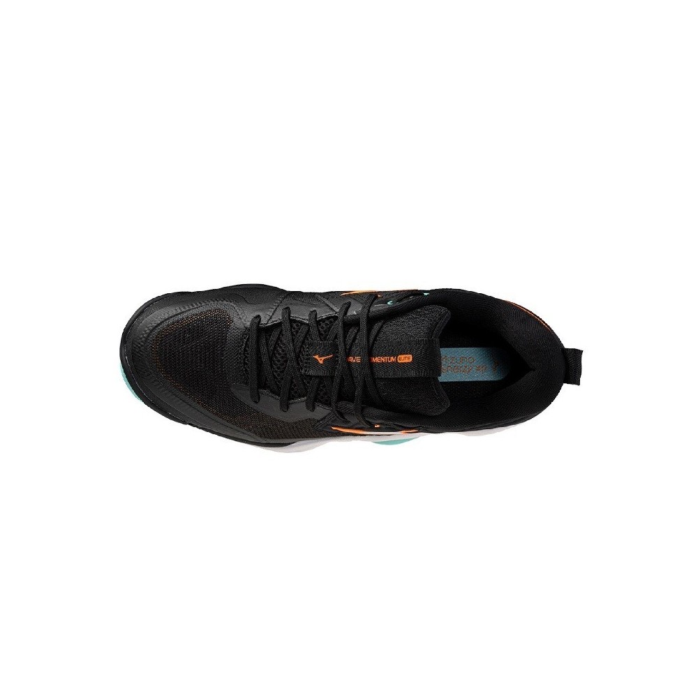 Sapatilhas MIZUNO WAVE MOMENTUM ELITE Preto e Laranja | Handbolaunpas