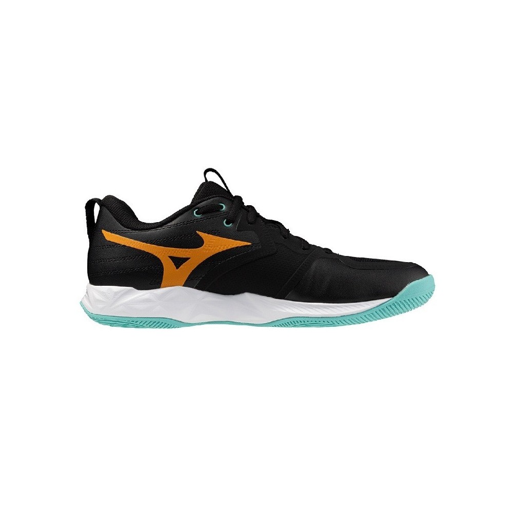 Sapatilhas MIZUNO WAVE MOMENTUM PRO Preto e Laranja | Handbolaunpas