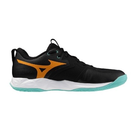 Sapatilhas MIZUNO WAVE MOMENTUM PRO Preto e Laranja | Handbolaunpas