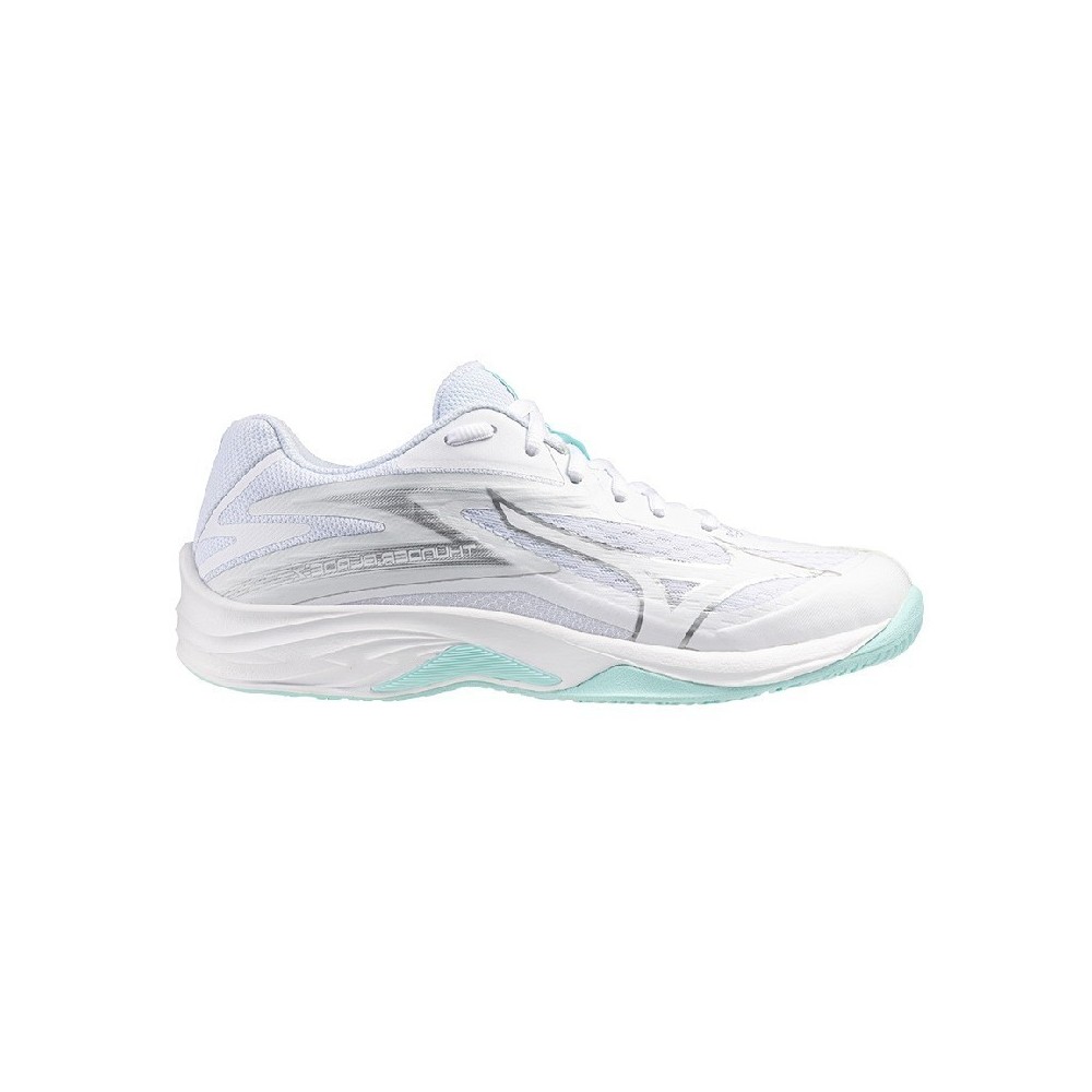 Sapatilhas MIZUNO WAVE THUNDER BLADE Z Branco e Celeste | Handbolaunpas