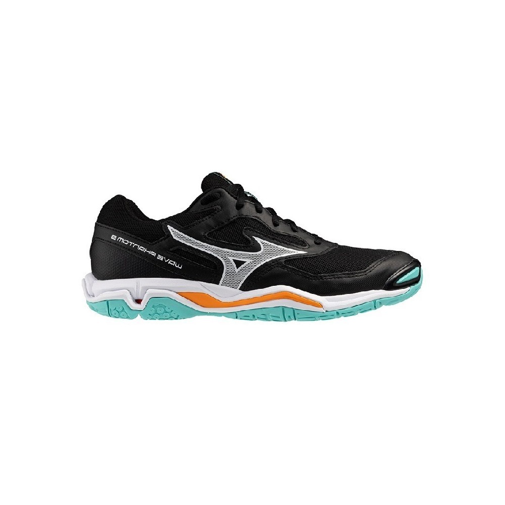 Sapatilhas Mizuno Wave Phantom 3 Preto Branco | Handbolaunpas