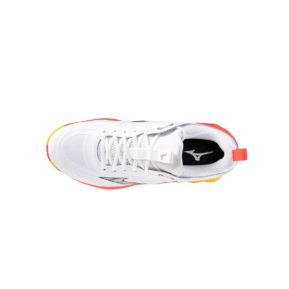 Zapatillas MIZUNO WAVE LUMINOUS 03 Blanco y Naranja | Handbolaunpas