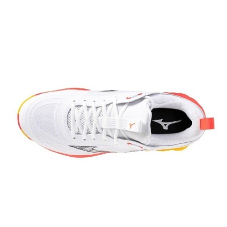 Zapatillas MIZUNO WAVE LUMINOUS 03 Blanco y Naranja | Handbolaunpas