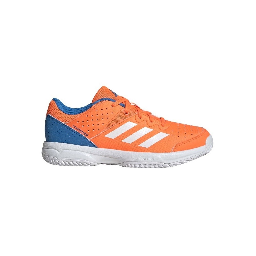 Zapatillas Adidas Court Stabil Jr Naranja Blanco | Handbolaunpas