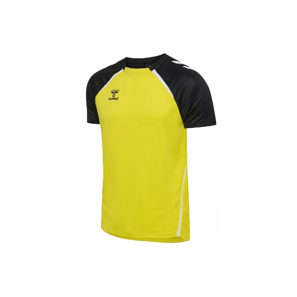 Camiseta Hummel HMLLEAD 2.0 JERSEY Amarillo y negro | Handbolaunpas
