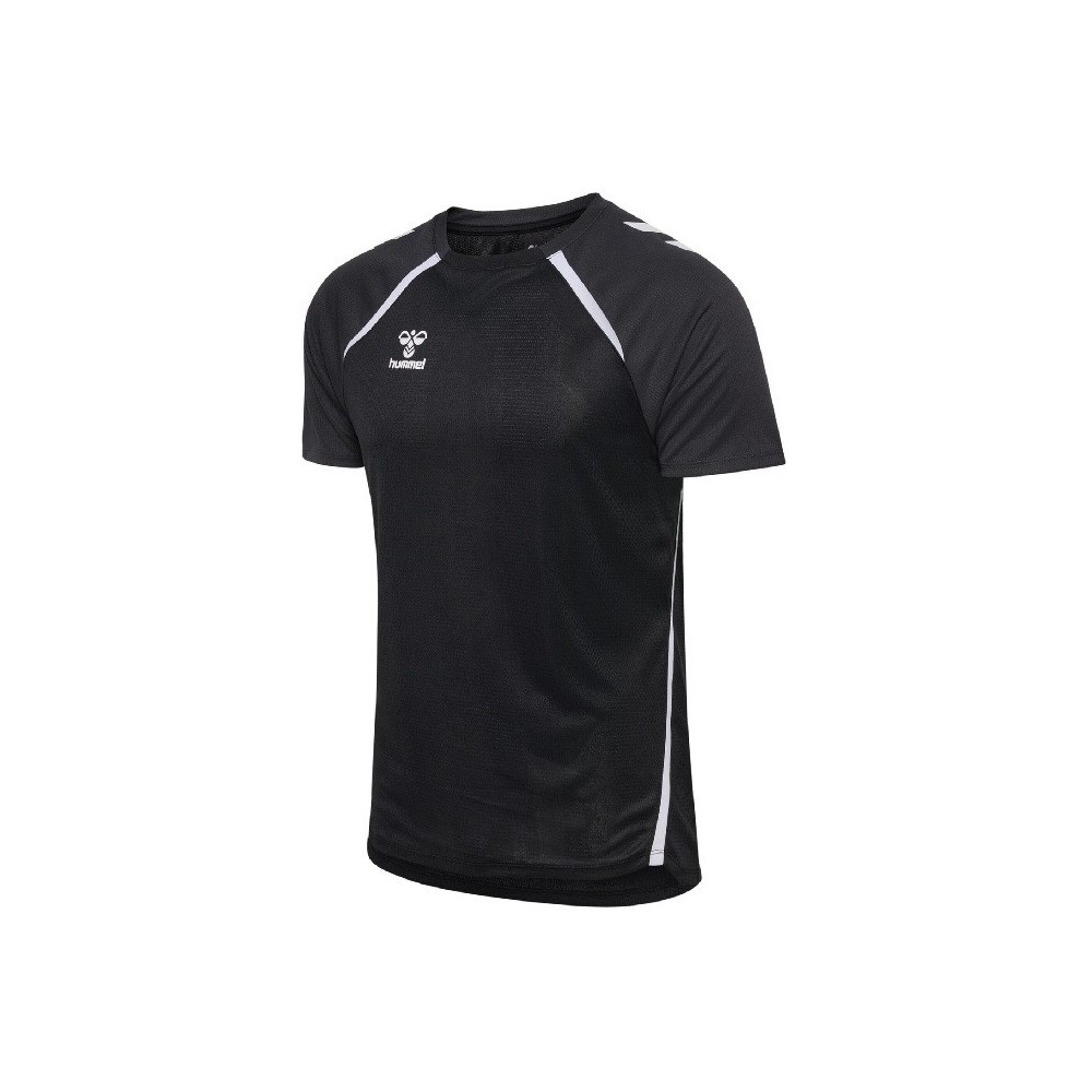 Camiseta Hummel HMLLEAD 2.0 JERSEY Negro y gris | Handbolaunpas
