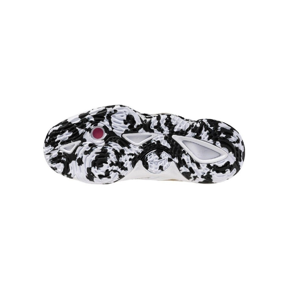 MIZUNO WAVE MOMENTUM ELITE White with black and gold | Handbolaunpas