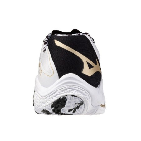MIZUNO WAVE LIGHTNING Z8 White with black and gold | Handbolaunpas